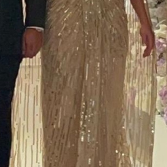 Jenny Packham Gold Sequin Dress